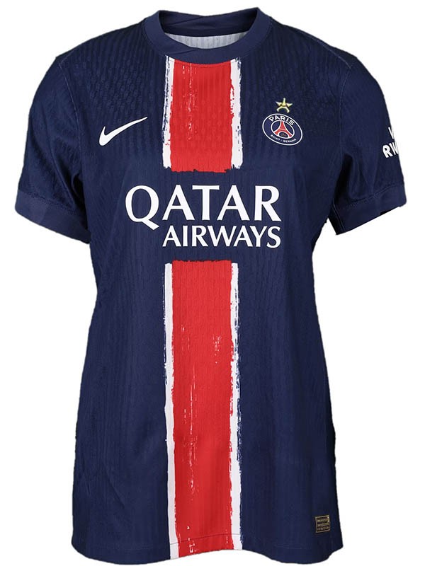 Paris saint-germain maillot domicile féminin des champions d'Europe première tenue de football pour femmes vêtements de sport pour dames hauts de football chemise de sport 2024-2025